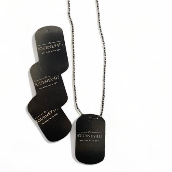 NEW!! - JOURNEY413 - DOGTAG BLK - ALUMINUM 18- 30 INCHES - CUSTOM BACK AVAIL $15 - Picture 9 of 10